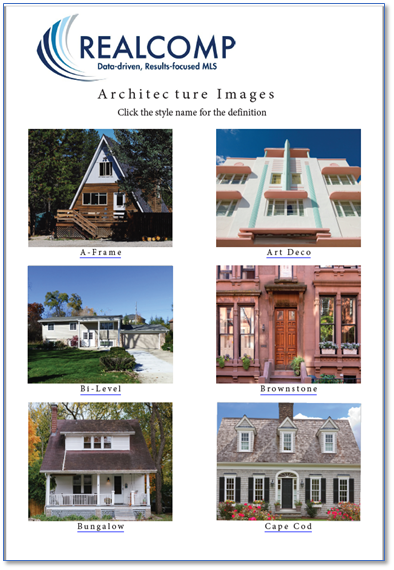 Figure 1 Realcomp's Architecture Styles Catalog