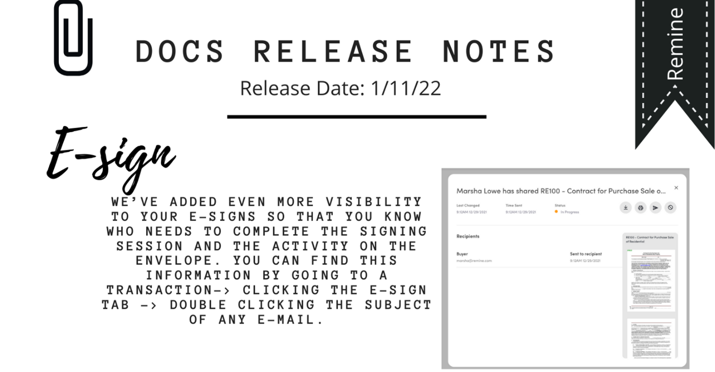 Docs Release Notes infographic showing images relating to the following description