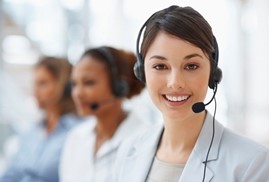 stock image of call center
