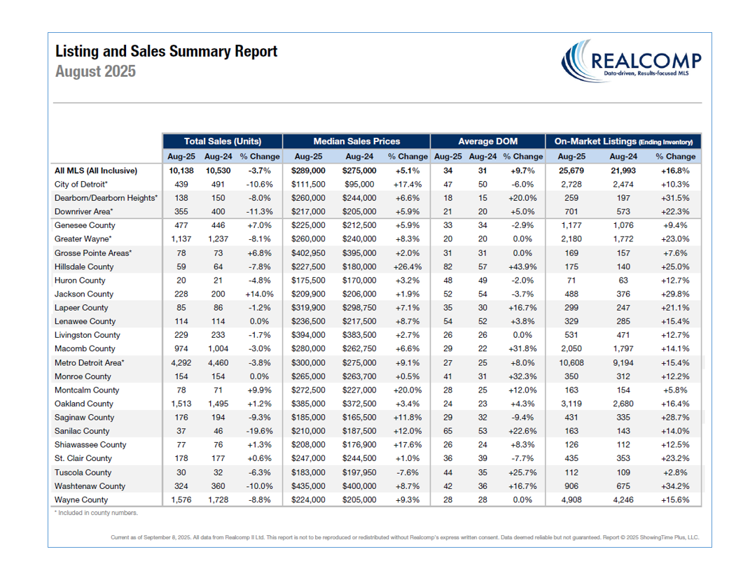 Statistics summary by county image